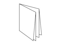 D�pliant papier, 8 pages avec pliage crois�.
