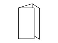 Dpliant en papier avec six pages et pliage roul.