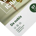 Flyer en papier avec pelliculage cellulo mat sur une face.