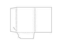 Chemise blanche en papier avec deux rabats.