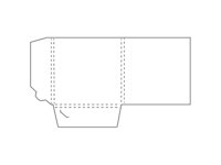 Chemise en papier avec deux poches pour le stockage de documents.