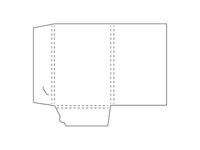 Chemise en papier avec deux poches et dos extensible.