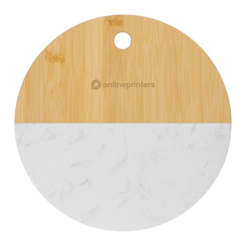 Planche  dcouper en bois avec trou de suspension.