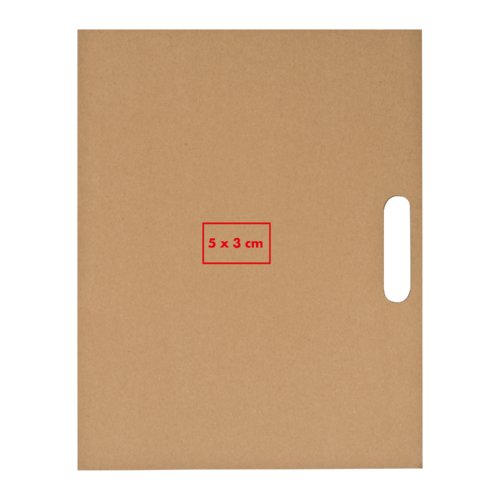 Chemise d'criture en papier brun avec poigne.