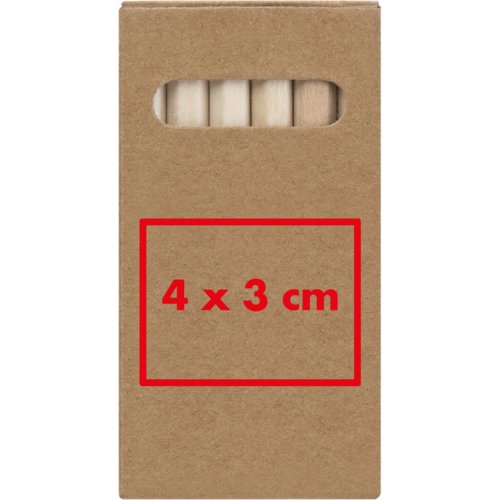 Crayons de couleur en bois dans un tui en carton.