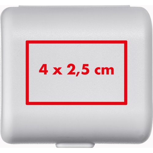 Adaptateur de voyage blanc avec mécanisme pliable.
