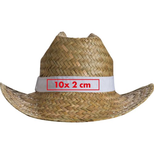 Chapeau de paille avec bande optionnelle.