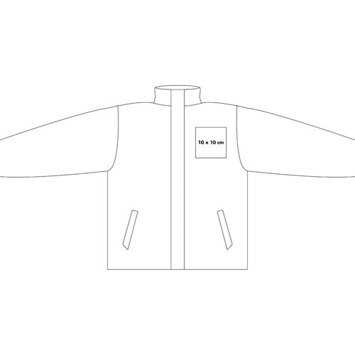 Veste unie avec fermeture clair intgrale et poches latrales.