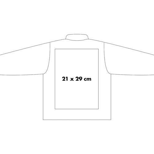 Veste en matriau rsistant avec fermeture clair intgrale.