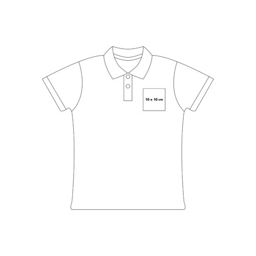 Polo en coton  manches courtes et patte boutonne.
