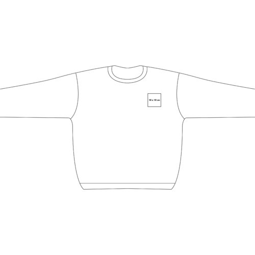 Sweat-shirt en coton  manches longues et encolure ronde.