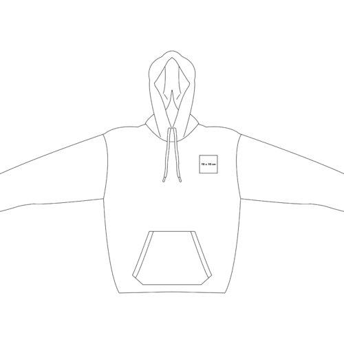 Sweat  capuche avec poche kangourou et cordon de serrage.