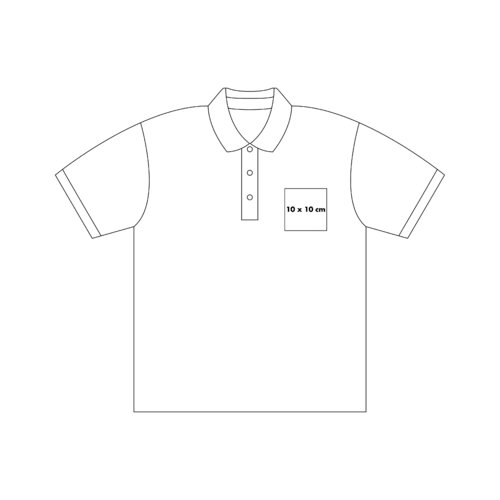 Polo en coton avec patte de boutonnage et manches courtes.