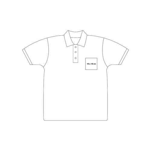 Polo piqu  manches courtes avec patte de boutonnage.