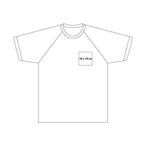 T-shirt en coton de couleur claire avec manches contrastes.