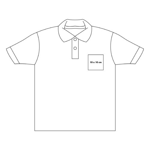 Polo en piqu de coton avec courte patte boutonne.