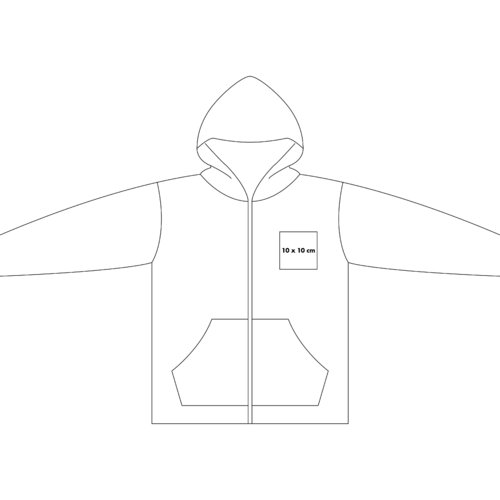 Veste de survtement zippe avec capuche.