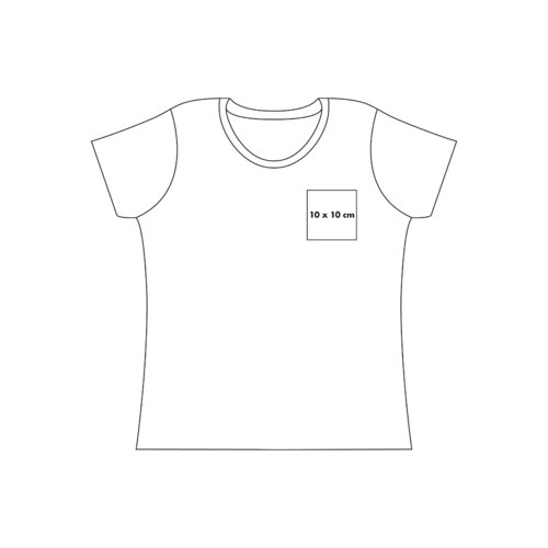 T-shirt en coton pour femmes avec col rond et manches courtes.