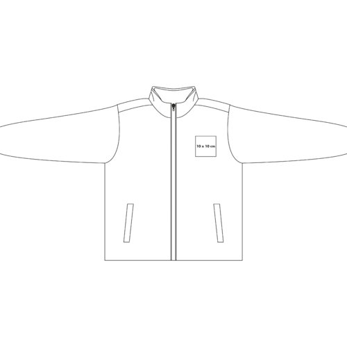 Veste en polaire avec fermeture clair et poches latrales.