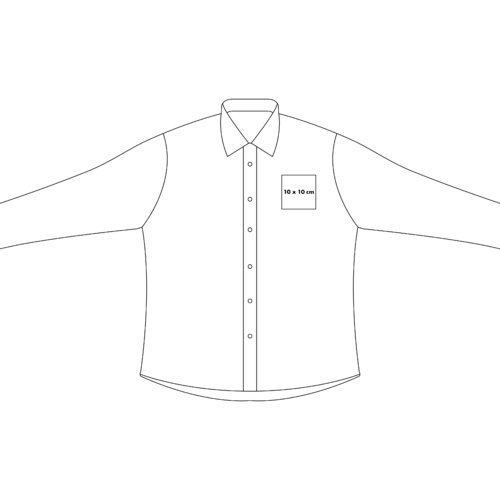Chemise claire en coton  manches longues et patte boutonne.