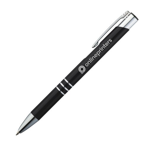 Ensemble d'criture en mtal noir avec stylo  bille et tui.