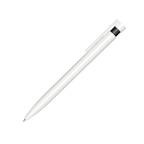 Stylo  bille noir en plastique avec finition polie et clip.