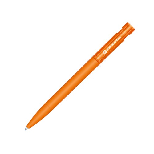 Stylo  bille orange bio avec clip.
