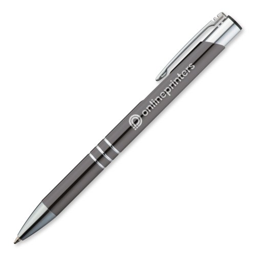 Stylo  bille en mtal anthracite avec clip.