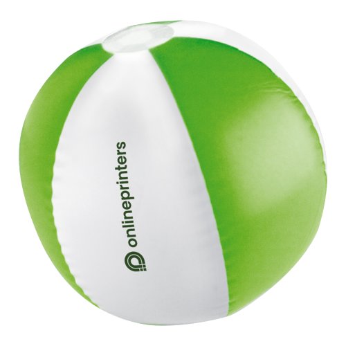 Ballon de plage en plastique vert pomme, multicolore.
