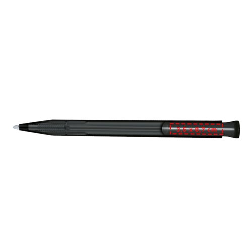 Stylo  bille givr avec clip et mcanisme  pression.