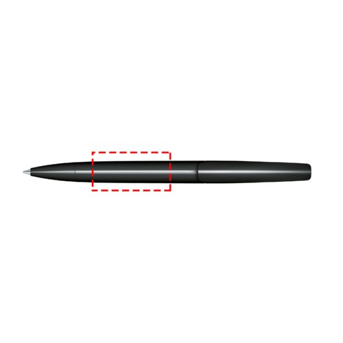 Stylo  bille fonc en plastique avec finition brillante et mcanisme rotatif.