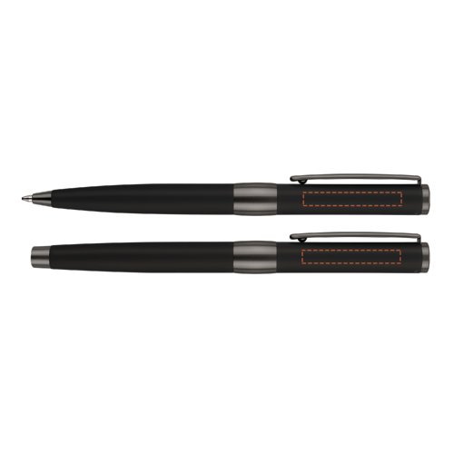 Parure Stylo-plume/stylo bille Lined Black