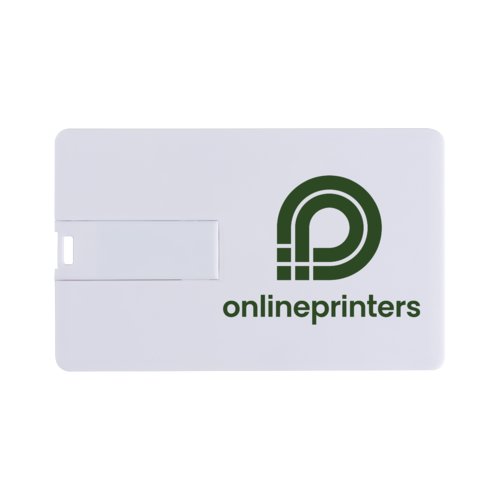 Carte USB blanche avec mcanisme coulissant.