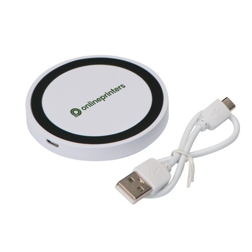 Chargeur  induction blanc avec cble USB.
