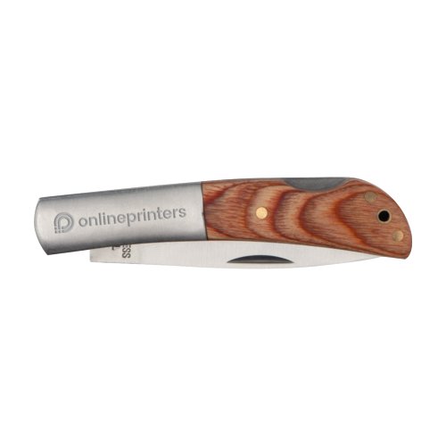 Couteau pliant en bois avec lame en mtal.