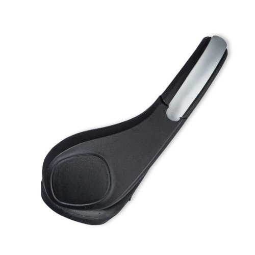 Lampe de jogging noire pour chaussures avec lments rflchissants.