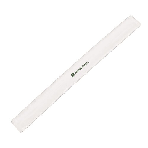 Bracelet  clipser blanc qui s'enroule facilement autour du poignet.