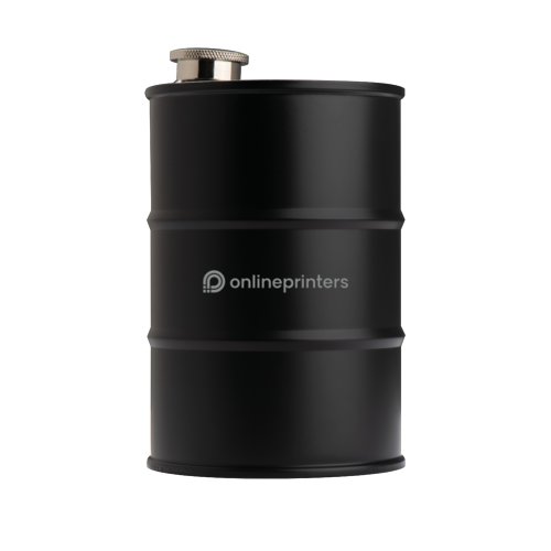 Gourde noire en acier inoxydable avec bouchon  vis.