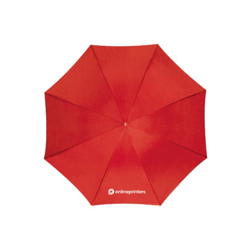 Parapluie automatique rouge avec dragonne.