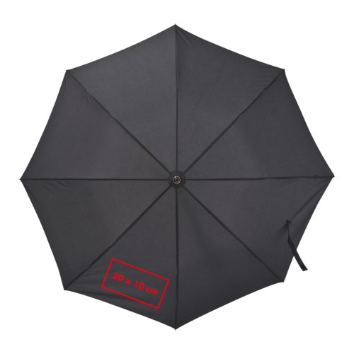 Parapluie automatique noir avec poigne.