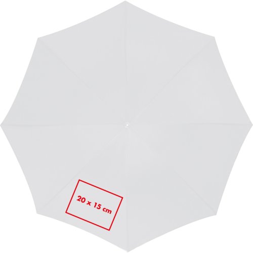Parapluie blanc automatique de grand diamtre.