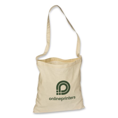 Sac en coton naturel avec bandoulire.