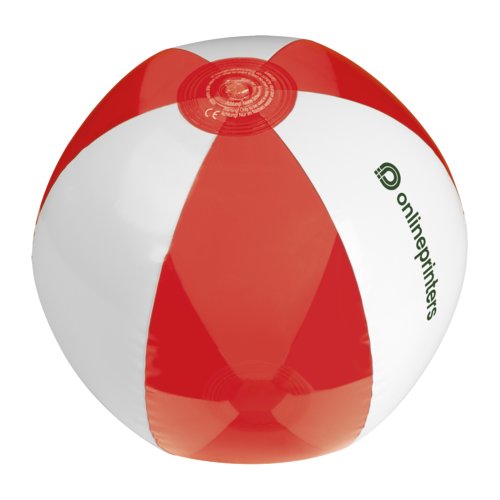 Ballon de plage rouge en PVC, gonflable.