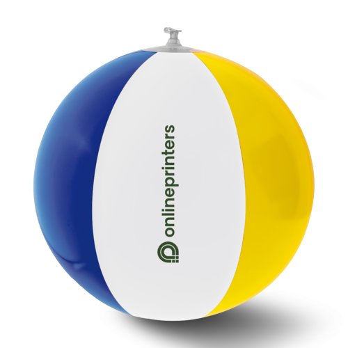 Ballon de plage multicolore en PVC.