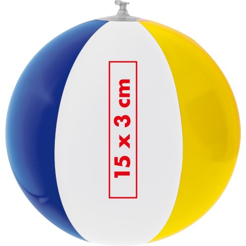 Ballon de plage multicolore en plastique.