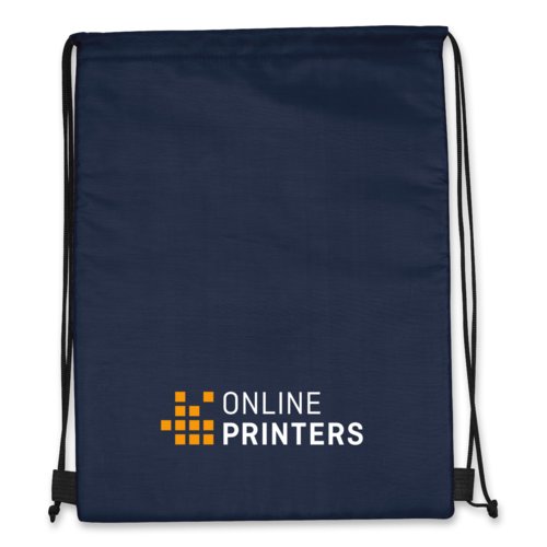 Sac isotherme/sac de sport bleu fonc� avec cordon de serrage.