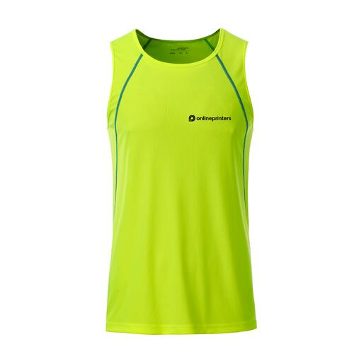D�bardeur de sport jaune n�on en polyester pour hommes.