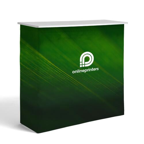 Comptoir pliable en textile avec �tag�re.