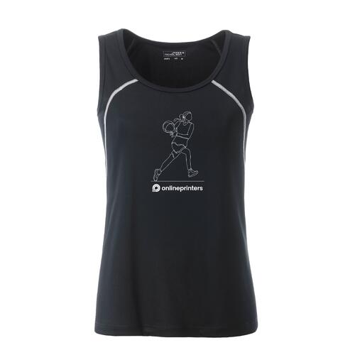 D�bardeur noir et blanc en polyester pour femmes.