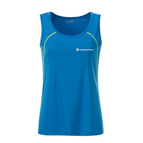 D�bardeur de sport en polyester bleu et jaune n�on pour femmes.